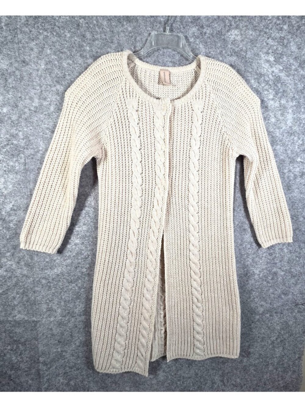 Skovhuus Women's Long Sleeve Wool Blend Cardigan Sweater Cream Size S